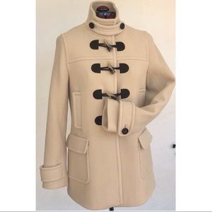 Banana Republic Cream Wool Toggle Coat M